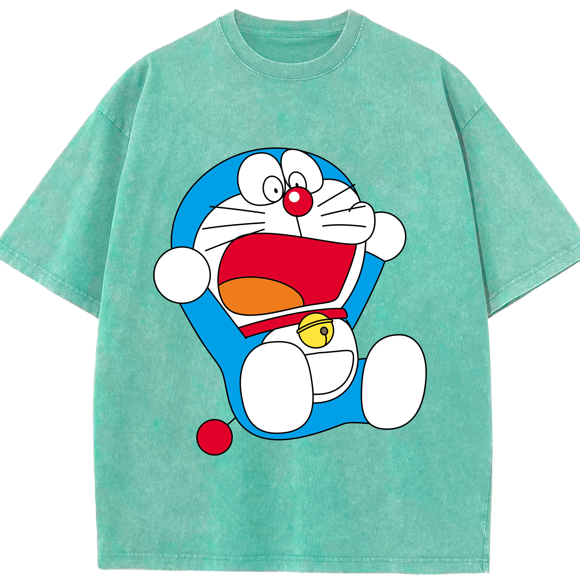 （画像用） ドラえもん Doraemon 綿100% ヴィンテージ風 半袖Tシャツ（フロントプリント）